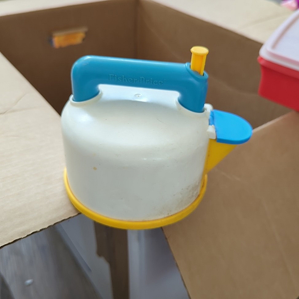 Vintage Fisher Price Play Kitchen Whistling Tea Kettle- Whistle Still Work